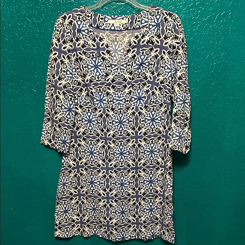 Boden linen Patterned Women's dress